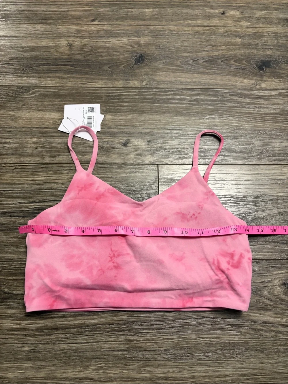 NWT Lululemon Cami Spaghetti-Strap Bra (Smoothie Wash Strawberry Multi) Size S/M